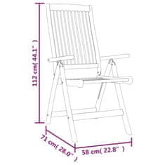 Vidaxl Skládací zahradní židle 4 ks masivní eukalyptové dřevo