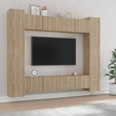 Greatstore 8dílný set TV skříněk dub sonoma kompozitní dřevo