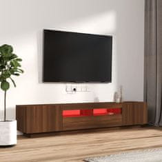 Greatstore 2dílný set TV skříněk s LED světly hnědý dub kompozitní dřevo