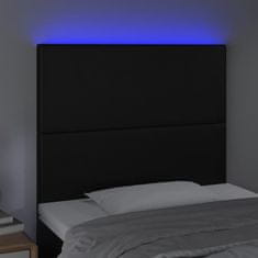 Greatstore Čelo postele s LED černé 80x5x118/128 cm umělá kůže