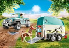 Playmobil 70511 Auto s přívěsem pro poníky