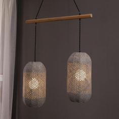 ACA ACA Lighting závěsné svítidlo 2XE27 ratan plus dřevo 60X20XH120CM COCONUT OD762P60RW