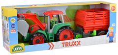LENA Truxx Traktor s přívěsem na seno, ozdobný kartón