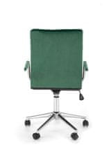 Halmar Kancelářská židle Gonzo 4 - tmavě zelená (Velvet) / chrom