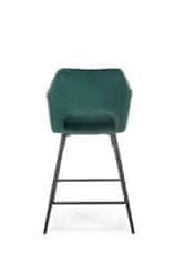 Halmar Barová židle H-107 - tmavě zelená / černá