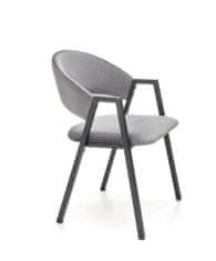 Halmar Jídelní židle K473 - šedá / černá