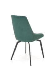 Halmar Jídelní židle K479 - tmavě zelená / černá