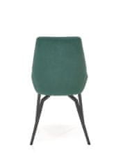 Halmar Jídelní židle K479 - tmavě zelená / černá