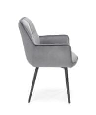 Halmar Jídelní židle K463 - šedá / černá