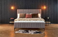 Halmar Čalouněná manželská postel Francesca 160 - světle šedá