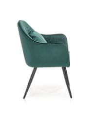 Halmar Jídelní židle K464 - tmavě zelená / černá