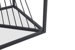 Halmar Konferenční stolek Infinity 2 Kwadrat - šedý mramor / černý