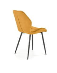 Halmar Jídelní židle K453 - hořčicová / černá