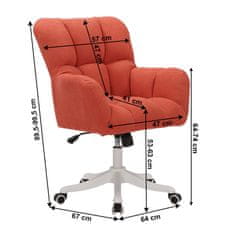 KONDELA Kancelářská židle Lorel - červená / bílá