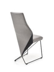 Halmar Jídelní židle K485 - šedá / černá