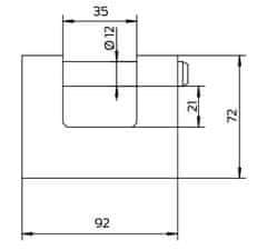 LOB Závorový visací zámek se západkou. 90mm KT05 