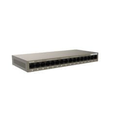 Tenda TEG1016M - 16-port Gigabit Ethernet Switch, 10/100/1000 Mbps, Fanless, Kov