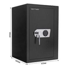 Rottner Monaco 65 EL nábytkový elektronický trezor černý | Elektronický zámek | 43.5 x 65.5 x 44.5 cm
