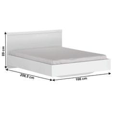 KONDELA Manželská postel Lindy 160x200 cm - bílá