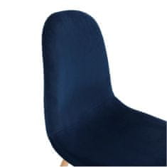 KONDELA Jídelní židle Lega - modrá (Velvet) / buk