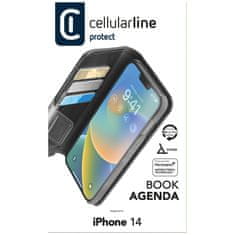 CellularLine Pouzdro typu kniha CellularLine Book Agenda 2 pro Apple iPhone 14, černé