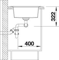 Blanco LEXA 8 dřez vestavný černá granit 525 906 - Blanco