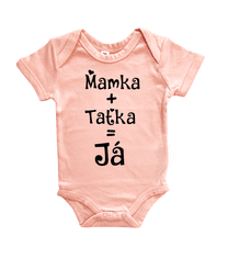 Hobbytriko Vtipné body pro miminko - Mamka + Taťka = Já Barva: Mátová, Velikost: 6-12 m, Délka rukávu: Krátký rukáv