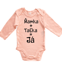 Hobbytriko Vtipné body pro miminko - Mamka + Taťka = Já Barva: Mátová, Velikost: 6-12 m, Délka rukávu: Krátký rukáv