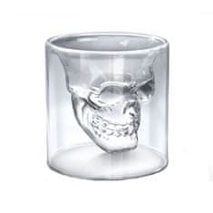 koryworld Skleněný panák lebka - skull 75 ml