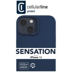 CellularLine Ochranný silikonový kryt Cellularline Sensation pro Apple iPhone 14, modrý