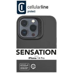 CellularLine Ochranný silikonový kryt Cellularline Sensation pro Apple iPhone 14 PRO, černý