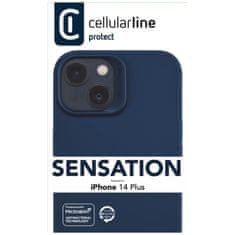 CellularLine Ochranný silikonový kryt Cellularline Sensation pro Apple iPhone 14 Plus, modrý