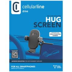CellularLine Univerzální držák mobilního telefonu Cellularline Hug Screen pro elektromobil Tesla, černý