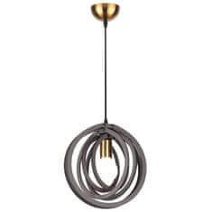 ACA ACA Lighting závěsné svítidlo 1XE27 tmavě hnědá kůže MDF D29XH100CM TRITON ZM391P29WDL