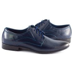 LUKAS Pánská společenská obuv 256 navy blue velikost 45