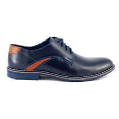 LUKAS Elegantní pánská obuv 253LU navy blue velikost 46