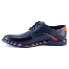 LUKAS Elegantní pánská obuv 253LU navy blue velikost 45