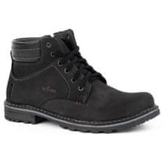 Pánské zateplené boty 197 black nubuck velikost 45