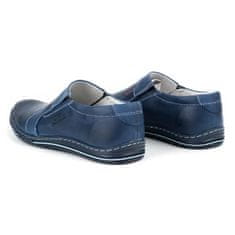 Pánské kožené boty 334 navy blue velikost 45