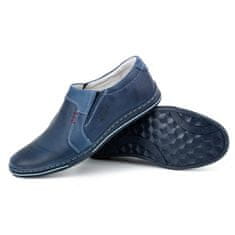 Pánské kožené boty 334 navy blue velikost 45