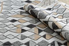 Dywany Łuszczów Kusový koberec Cooper Sisal Diamonds 22217 ecru/black – na ven i na doma 160x220