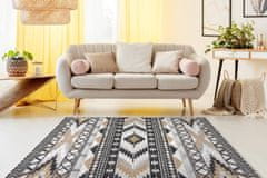Dywany Łuszczów Kusový koberec Cooper Sisal Aztec 22235 ecru/black – na ven i na doma 180x270