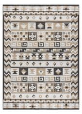 Dywany Łuszczów Kusový koberec Cooper Sisal Aztec 22218 ecru/black – na ven i na doma 140x190