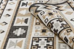 Dywany Łuszczów Kusový koberec Cooper Sisal Aztec 22218 ecru/black – na ven i na doma 140x190