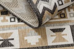 Dywany Łuszczów Kusový koberec Cooper Sisal Aztec 22218 ecru/black – na ven i na doma 140x190