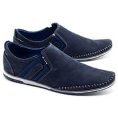 Pánská kožená obuv 711 navy blue velikost 45