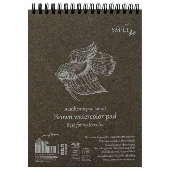 Kraftika Skicák brown watercolor pad (280g/m2