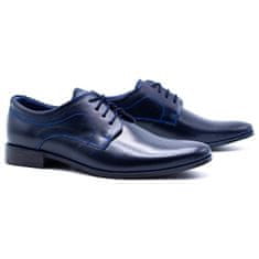 LUKAS Pánská společenská obuv 447 navy blue velikost 45