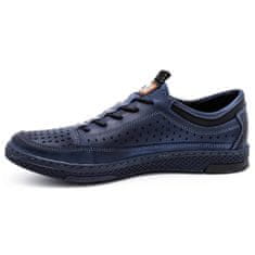 Pánské letní kožené boty K22 navy blue velikost 46