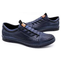 Pánské letní kožené boty K22 navy blue velikost 46